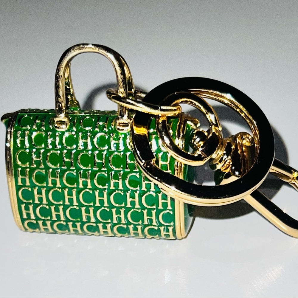 CH Carolina Herrera Green Andy Bag Keychain / handbags accessories /Charms